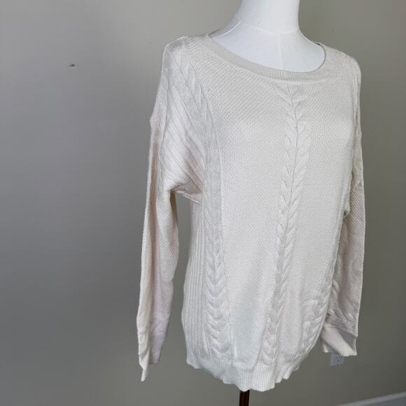 Cyrus Cream Knit Long Sleeve Pullover Sweater US Women's S - Picture 3 of 9